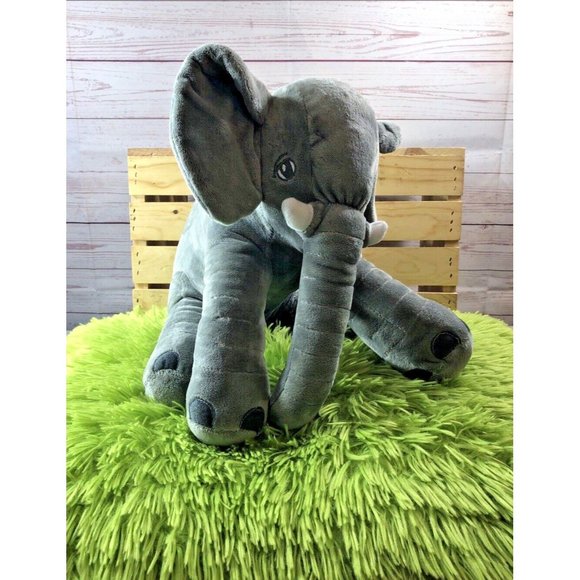 GRIFIL ZERO Big Elephant Stuffed Animal Plush Toy 14"X 13" Long Sit or stand - Picture 2 of 9